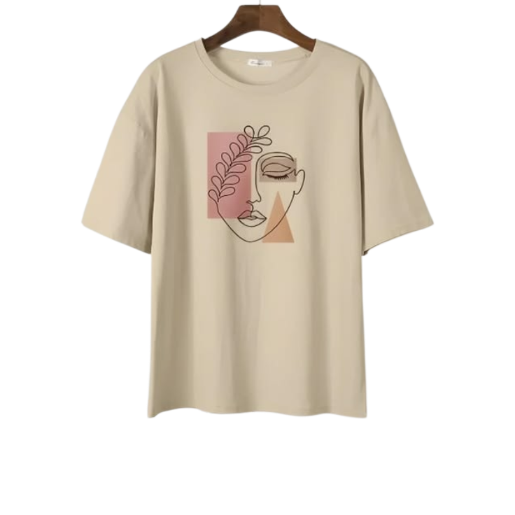 Boho Style Graphic Cotton Tee