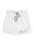 Dino Doodles Graphic Shorts