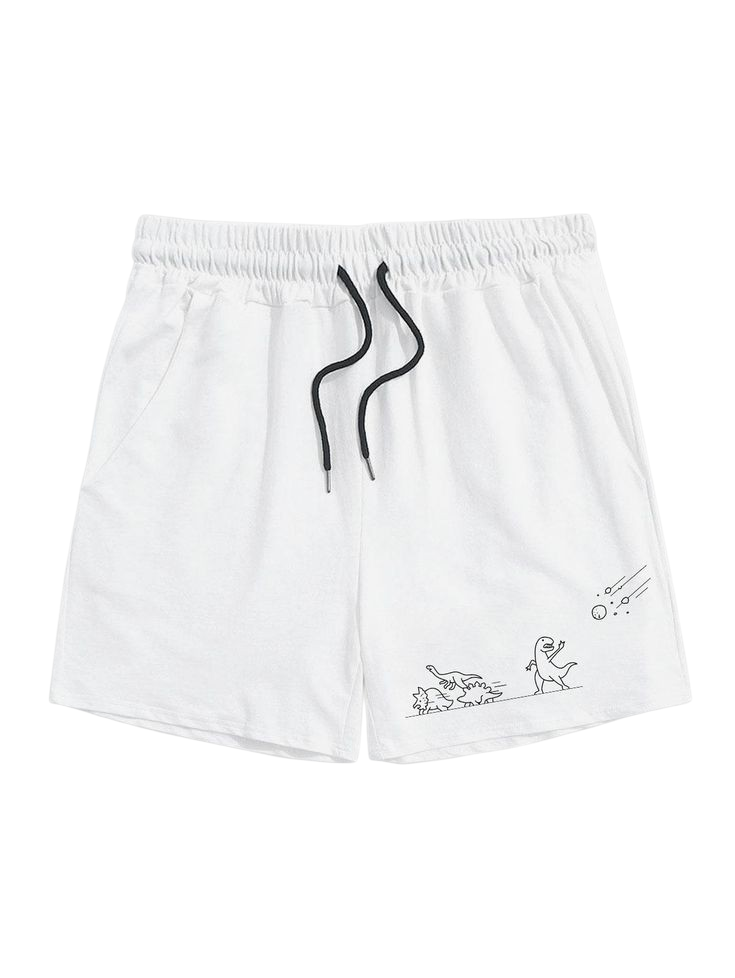 Dino Doodles Graphic Shorts