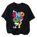 Snoopy Heart Hug Tee Kids – Black