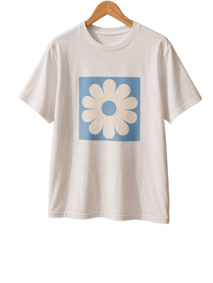 Flower Graphic Cotton Tee