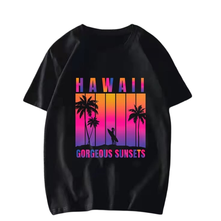 Hawaii Sunset Graphic Cotton Tee