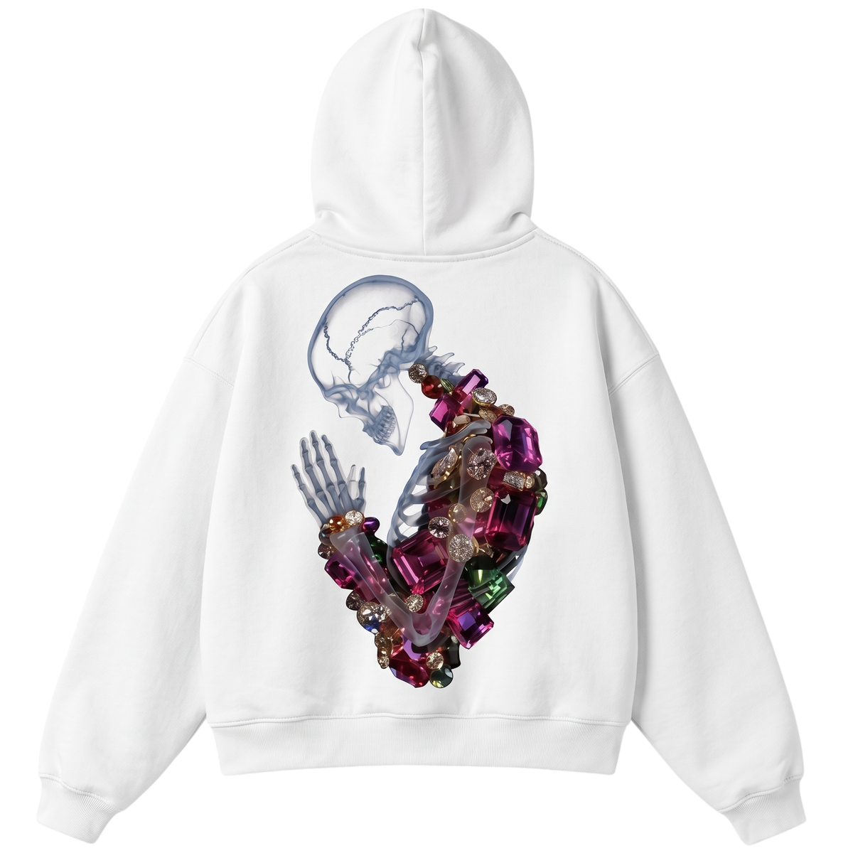 Praying Skeleton Zip-Up Hoodie