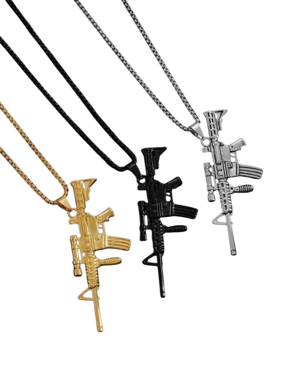 AR Rifle Pendant Necklace