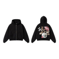 LOVE Graphic Zip-Up - Black