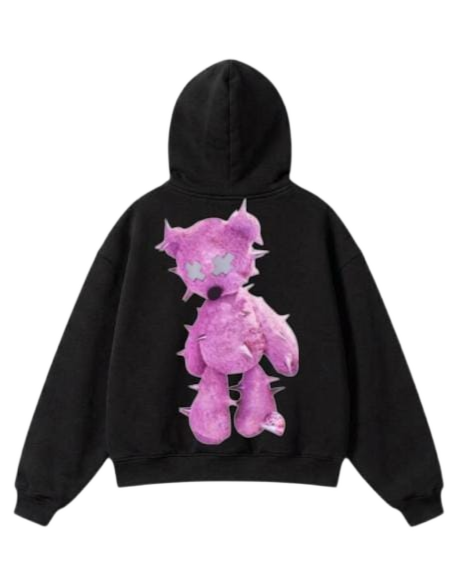 Pink Teddy Zip-Up Hoodie