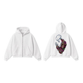 Praying Skeleton Zip-Up Hoodie