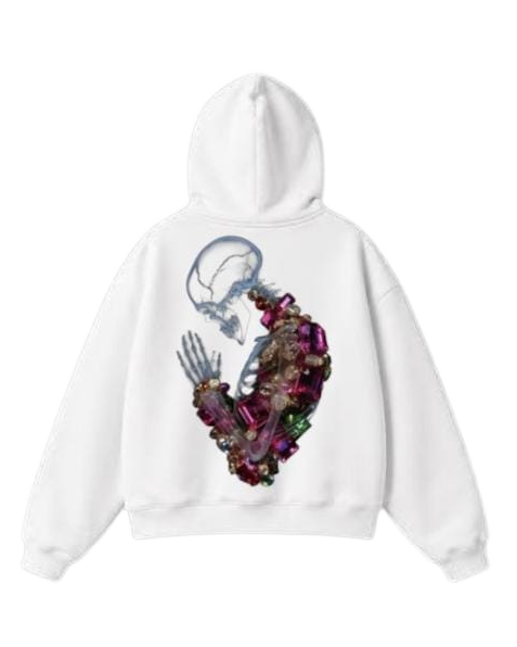 Praying Skeleton Zip-Up Hoodie