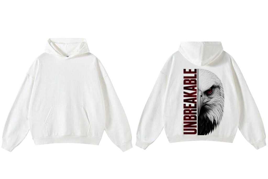 Unbreakable Eagle Hoodie - White