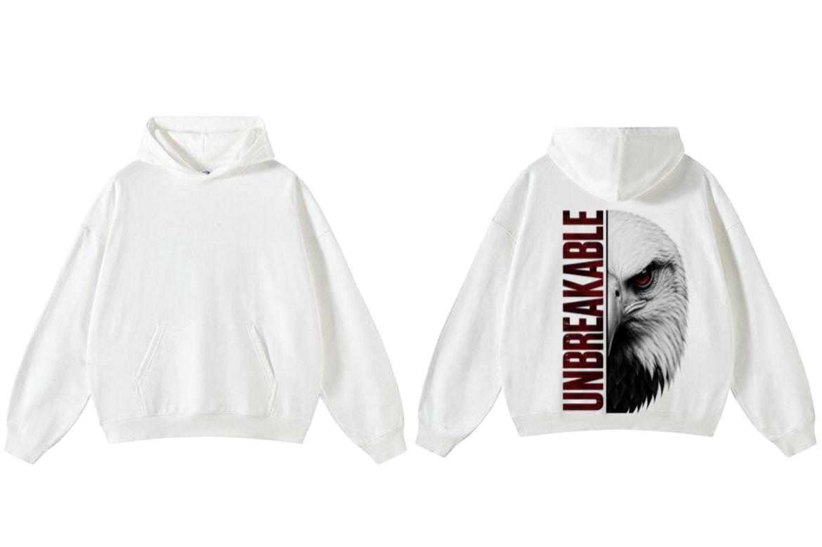 Unbreakable Eagle Hoodie - White