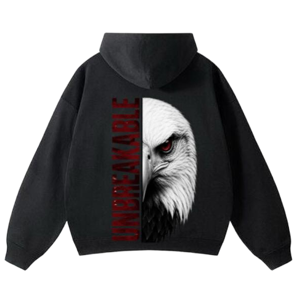 Unbreakable Eagle Hoodie - Black