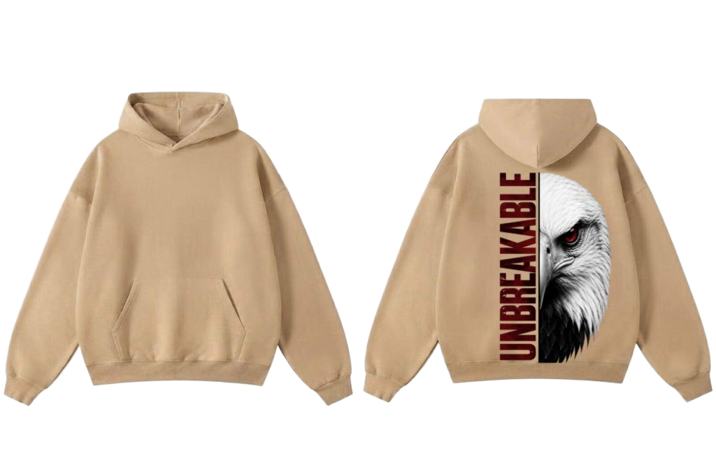 Unbreakable Eagle Hoodie - Sand