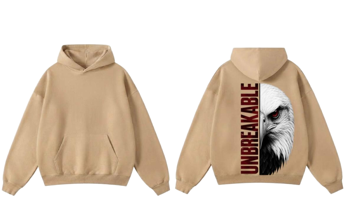 Unbreakable Eagle Hoodie - Sand