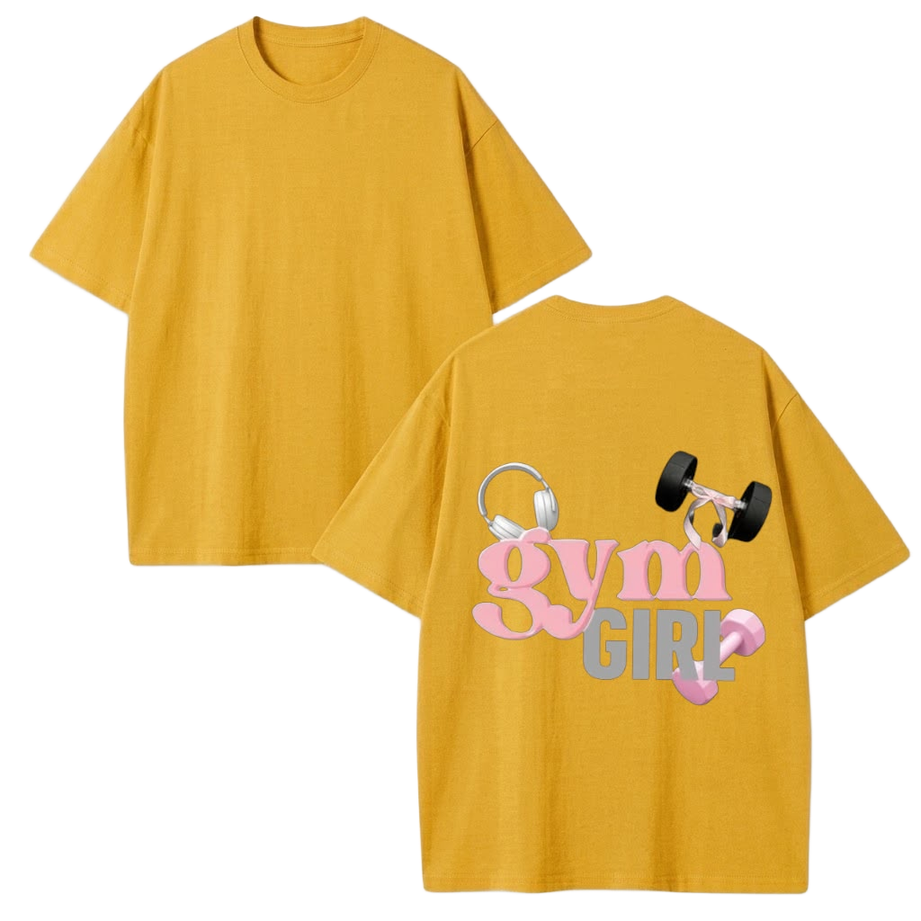 Gym Girl Oversized Tee in Yellow