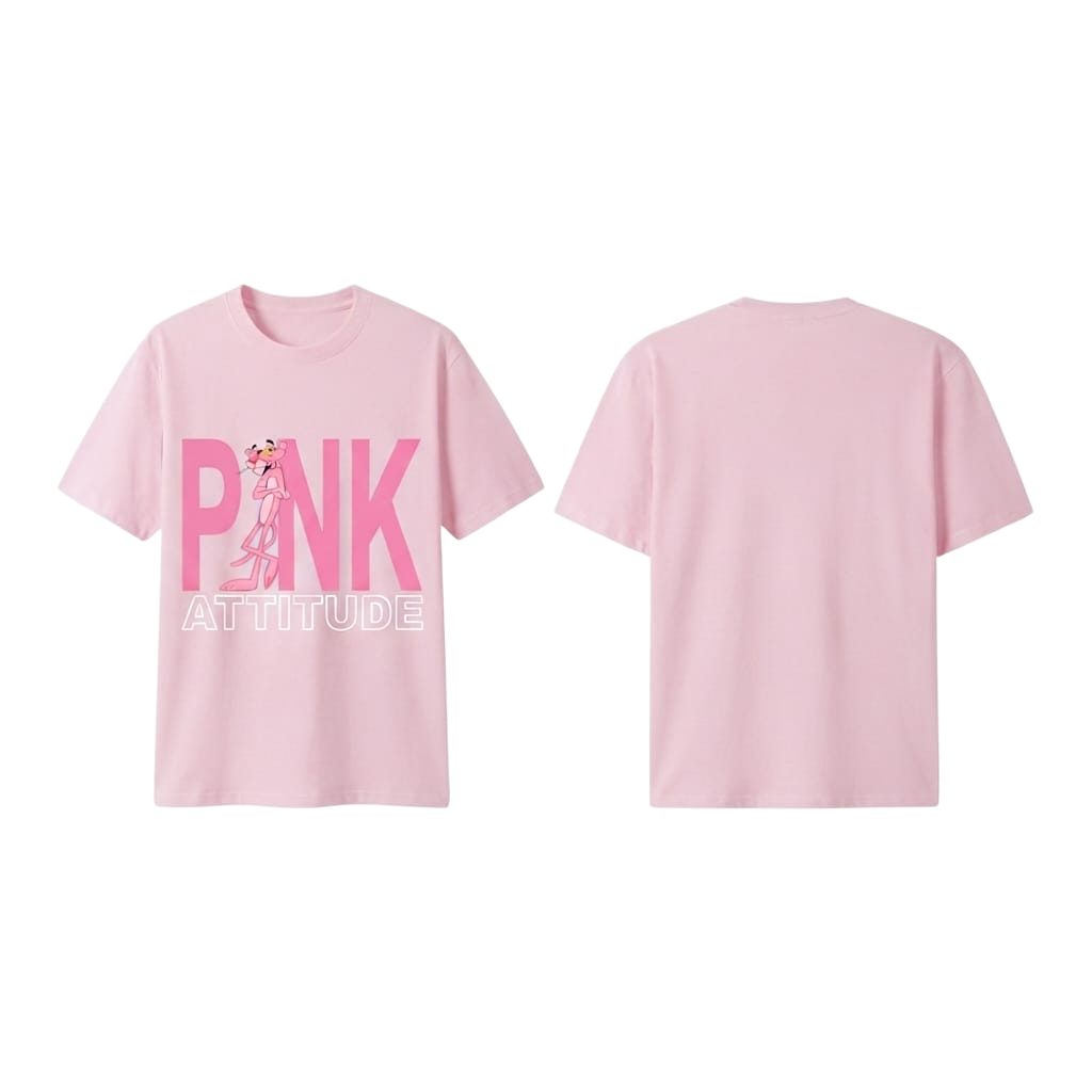 PINK ATTITUDE Oversized Tee