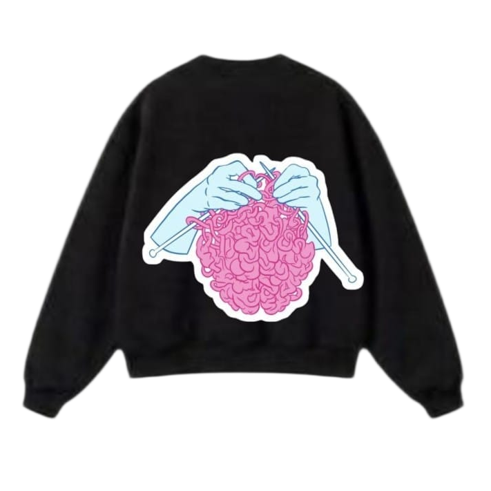 Brain Knitting Oversized Sweatshirt