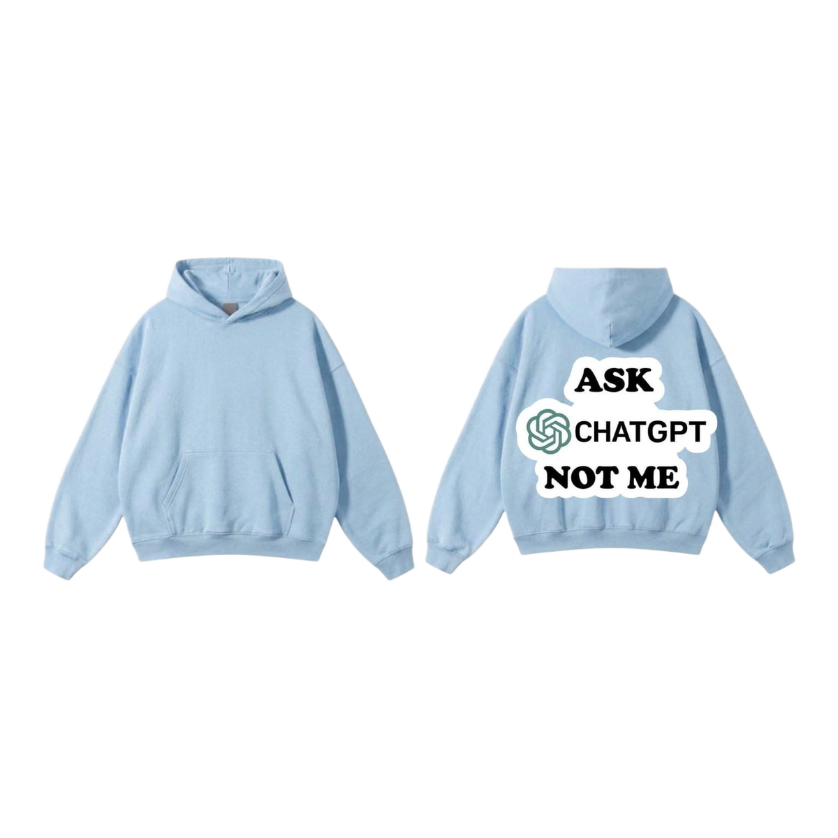 ASK GPT Slogan Premium Cotton Hoodie