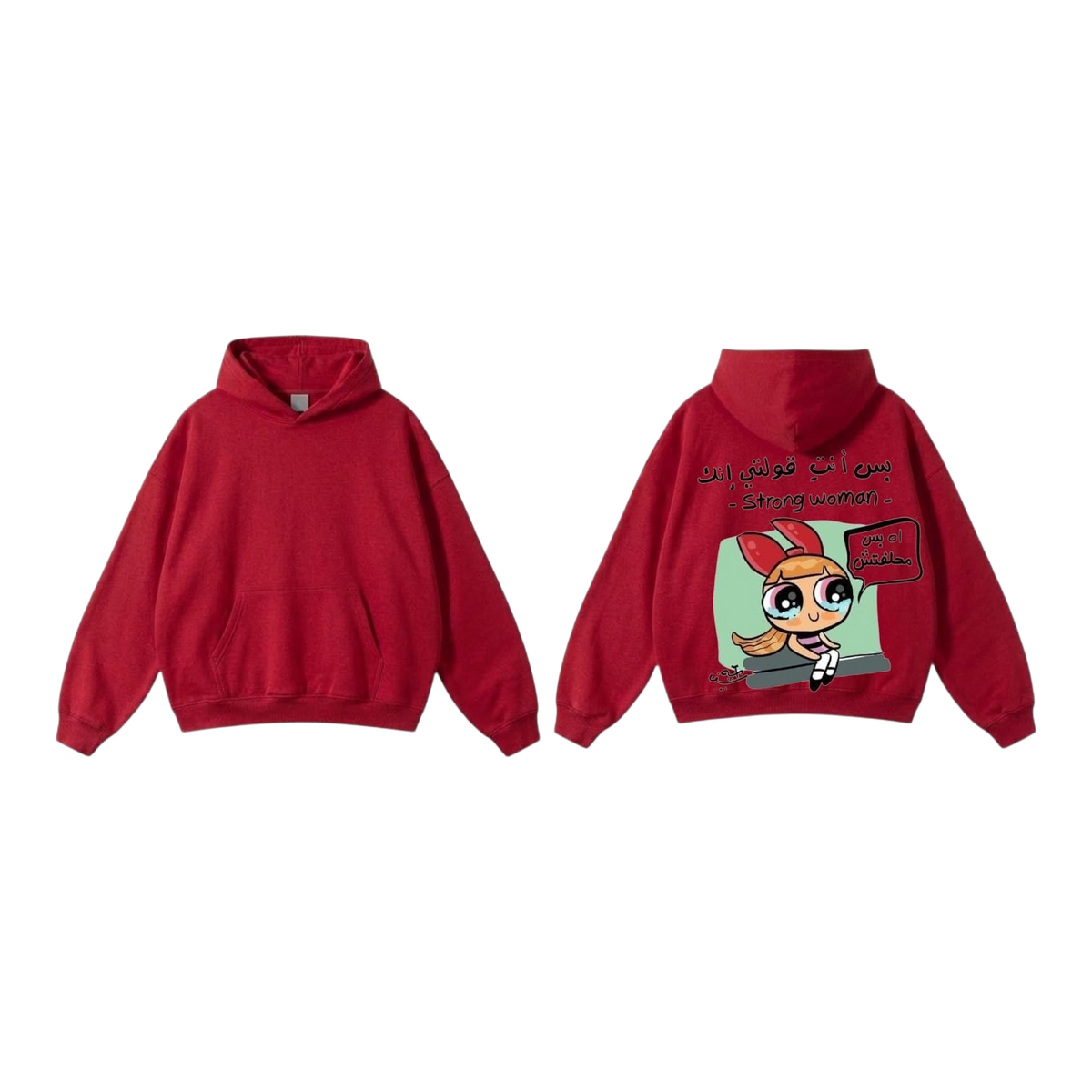 Strong Woman Hoodie - Red