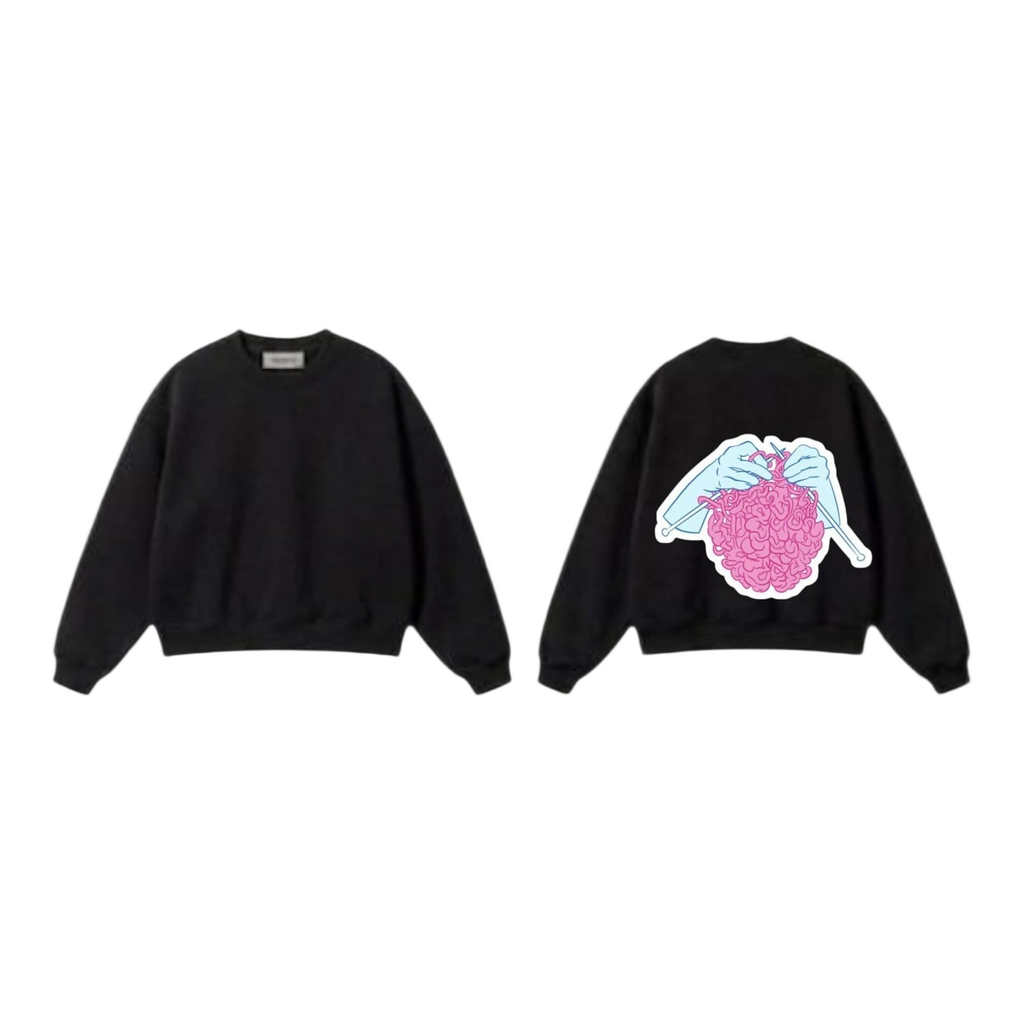 Brain Knitting Sweatshirt - White