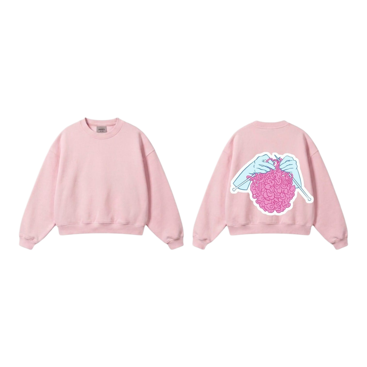 Brain Knitting Sweatshirt - Black