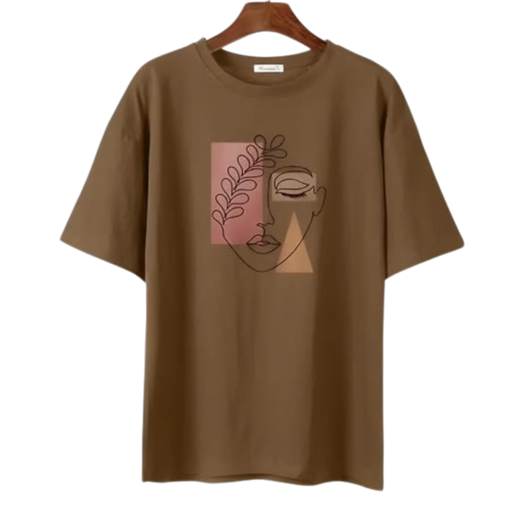 Boho Style Graphic Cotton Tee