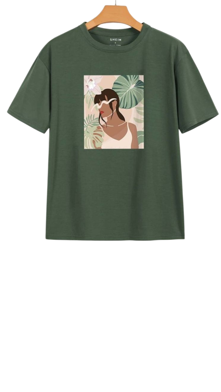 Boho Girl Graphic Cotton Tee