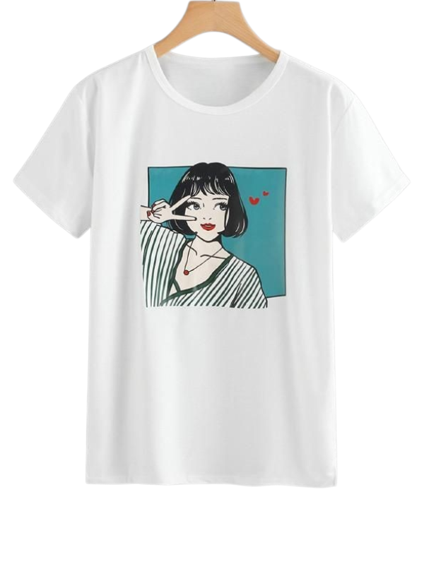 Boho Girl Graphic Cotton Tee