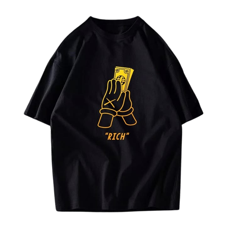 Rich Dollars Graphic Cotton Tee