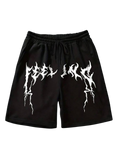 Feel Inc Shorts – Black Gothic Graphic